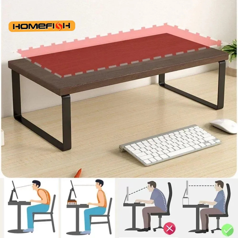Elevated Monitor Stand & Desk Storage Rack | Home Office Organizer Monitor Stand Organizer Babs