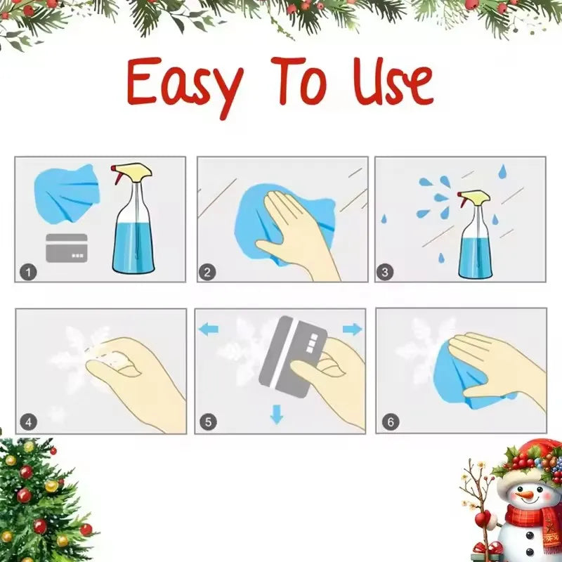 2026 Christmas Window Stickers – Santa & Snowflake Decals Holiday Window Stickers Babs