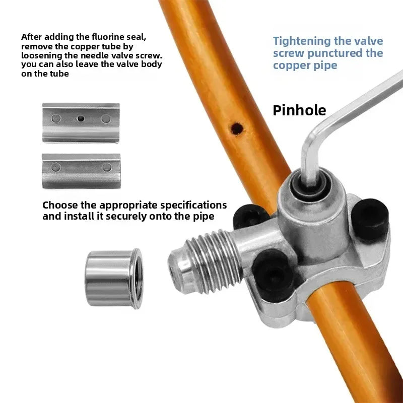 BPV-31 Zinc Alloy Piercing Valve – AC & Refrigerator Repair Piercing Valve Kit Babs