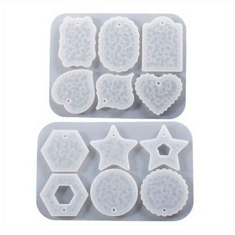 DIY Resin Silicone Mold – Star, Heart & Round Pendant Keychain Resin Craft Mold Babs