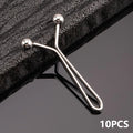10PCS Invisible Waist Metal Clips – Adjustable Button Clips for Jeans Clothing Clips Babs Silver