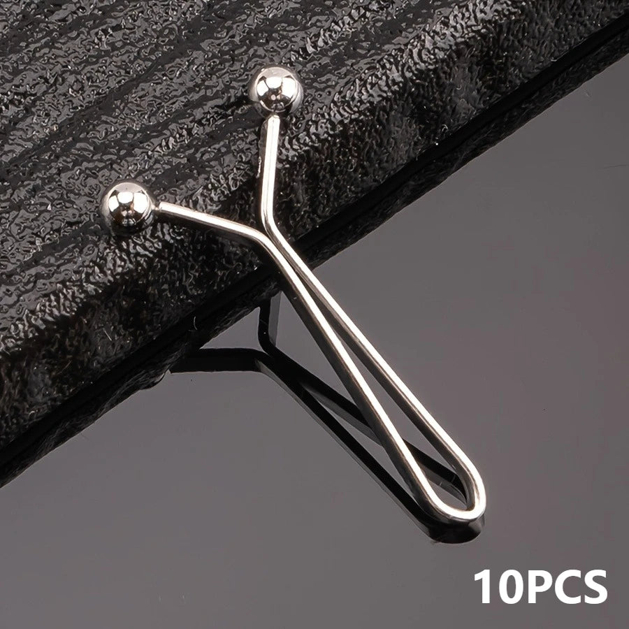 10PCS Invisible Waist Metal Clips – Adjustable Button Clips for Jeans Clothing Clips Babs Silver