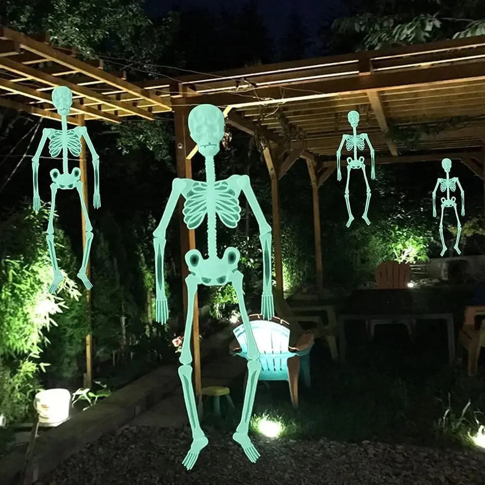 Glow-in-the-Dark Skeleton Halloween Hanging Prop Decoration Halloween Decoration Prop Babs
