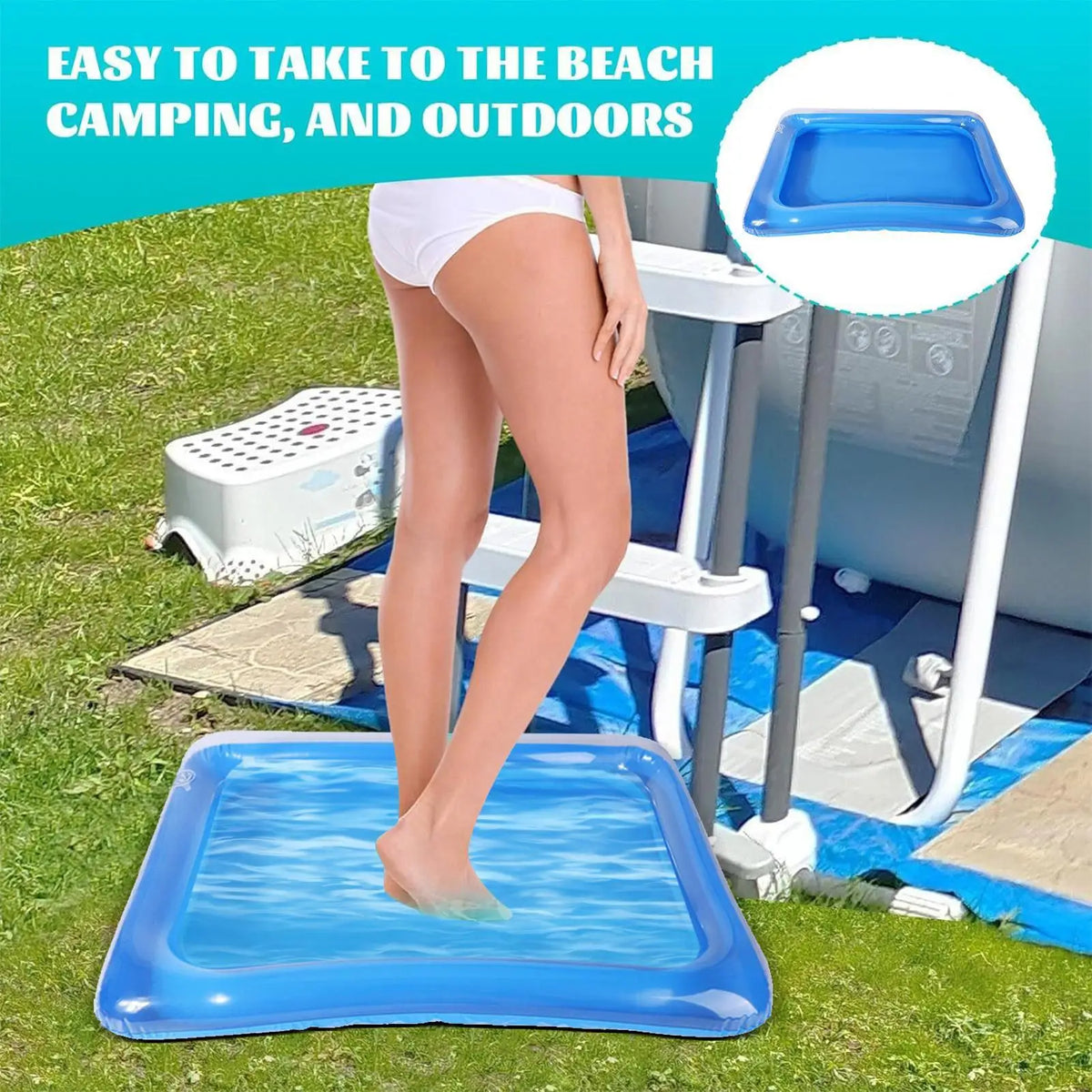 Portable Inflatable Foot Wash Basin – Foldable PVC Soak Tub Inflatable Foot Bath Babs
