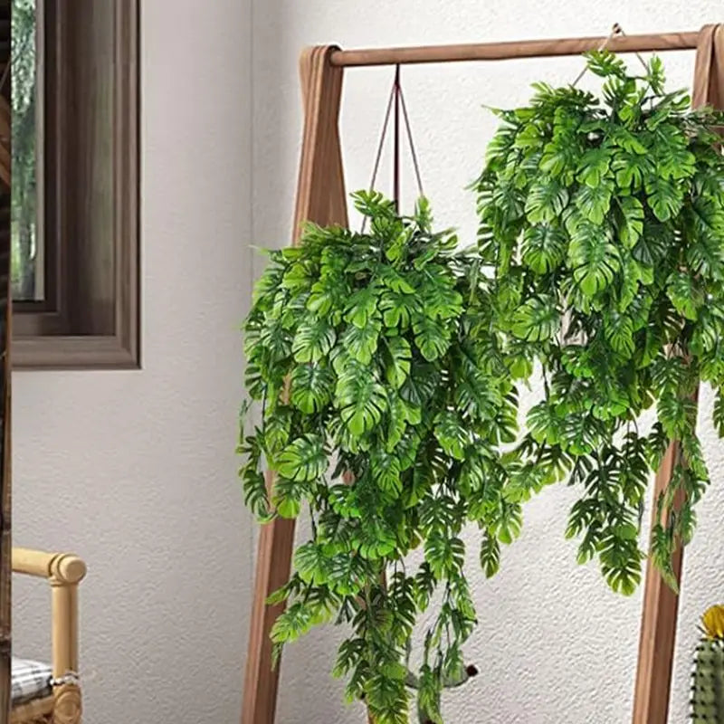Artificial Turtle Leaf Vine UV-Proof Wall Hanging Rattan Décor Artificial Hanging Vine Babs