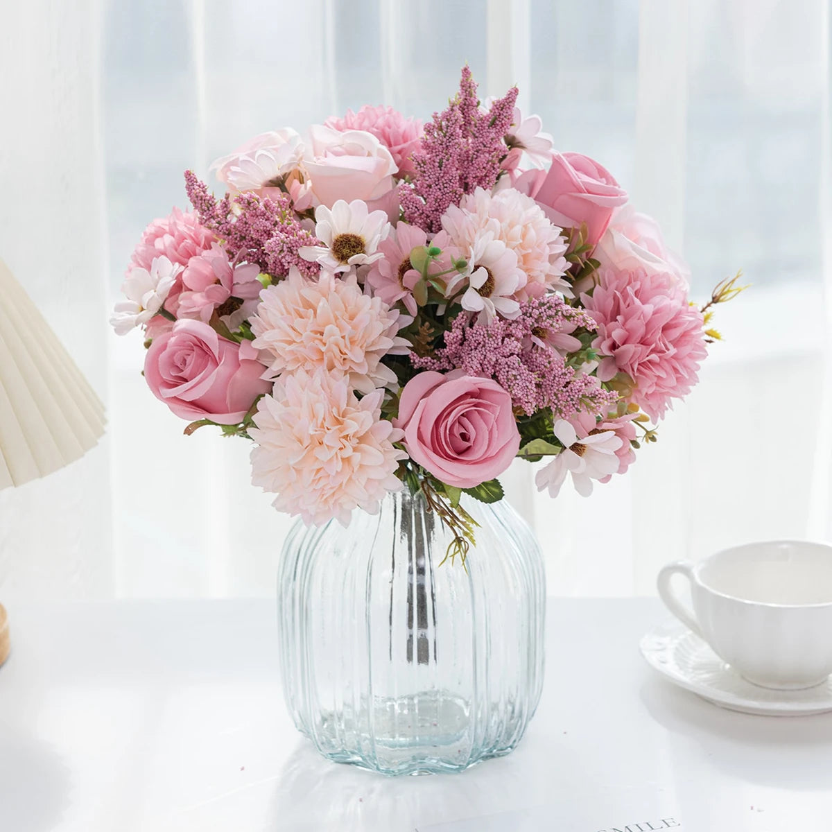 Artificial Silk Flower Bouquet – Roses, Daisies & Chrysanthemums Artificial Flower Bouquet Babs