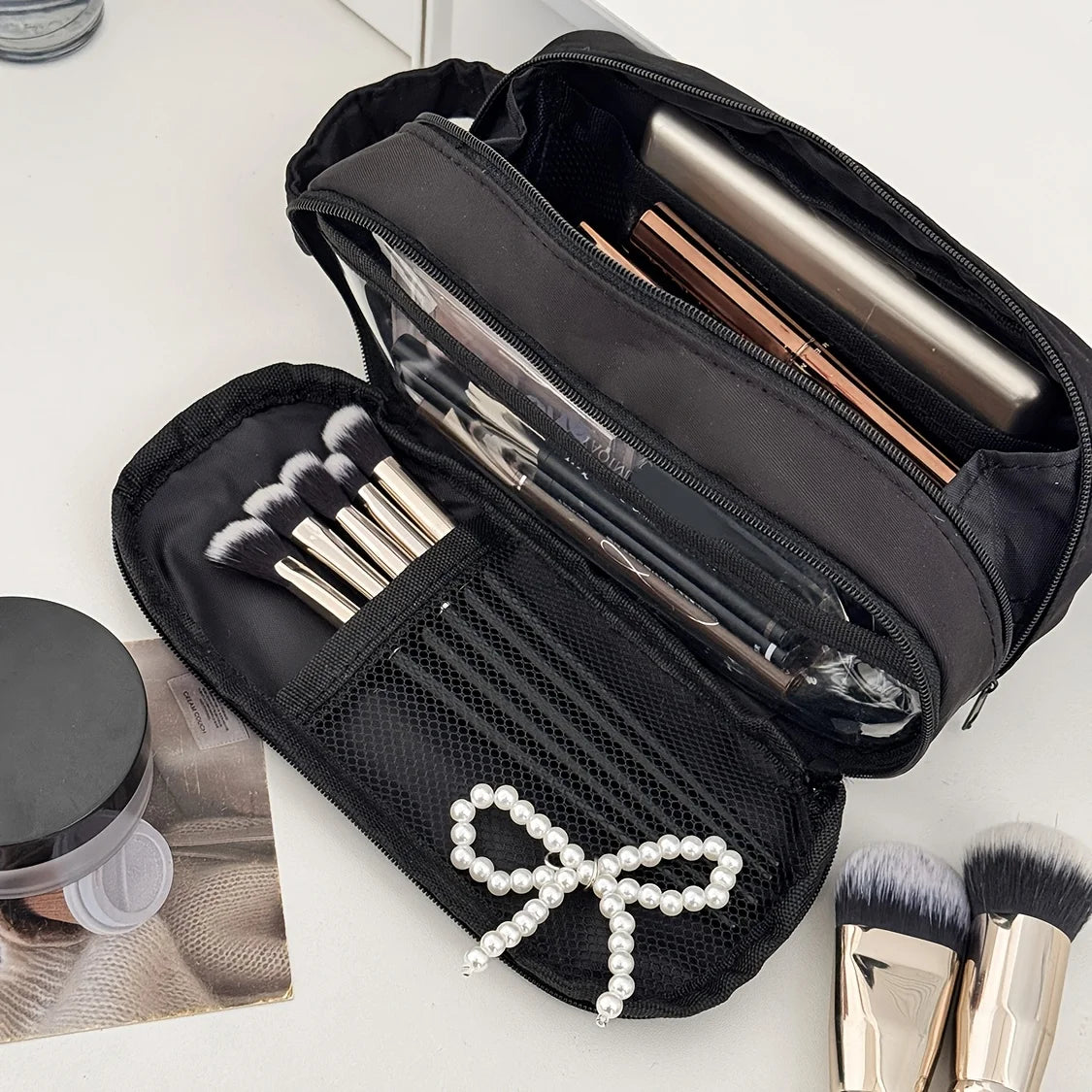 Large Capacity Travel Makeup Bag Organizer with Handle Travel Cosmetic Bag Babs