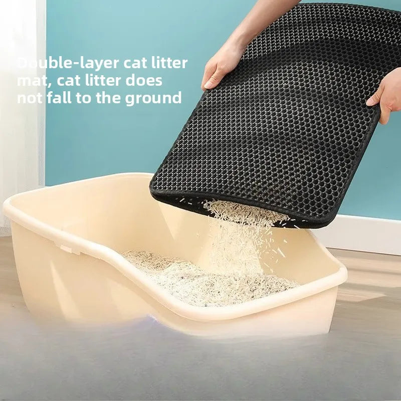 EVA Cat Litter Mat – Double Layer Anti-Tracking Washable Cat Litter Mat Babs