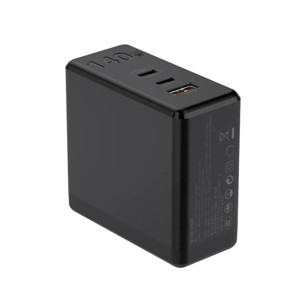 140W GaN Fast Charger Triple Port USB-C PD3.1 PPS US/EU/UK GaN Fast Charger Babs