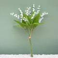 Artificial Bellflower Bouquet – Handmade Fake Flower Home Decor Artificial Flower Bouquet Babs WHITE