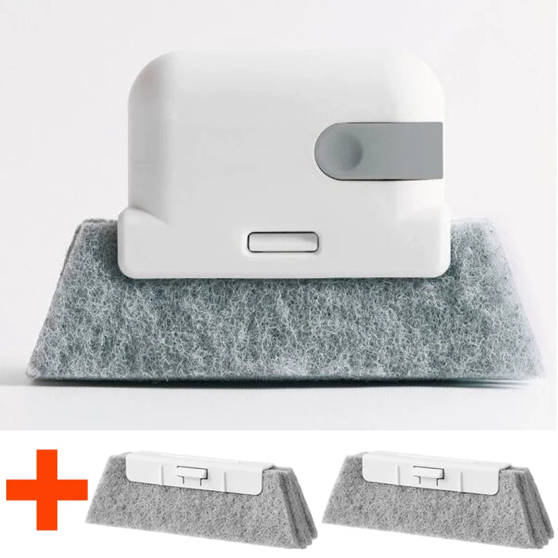 Window Groove Crevice Cleaning Brush – Replaceable Head Crevice Cleaning Brush Babs Gray-2pcs Head