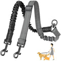 2-in-1 Dual Dog Leash – Heavy-Duty Double Lead for Two Dogs Dual Dog Leash Babs Black Gray