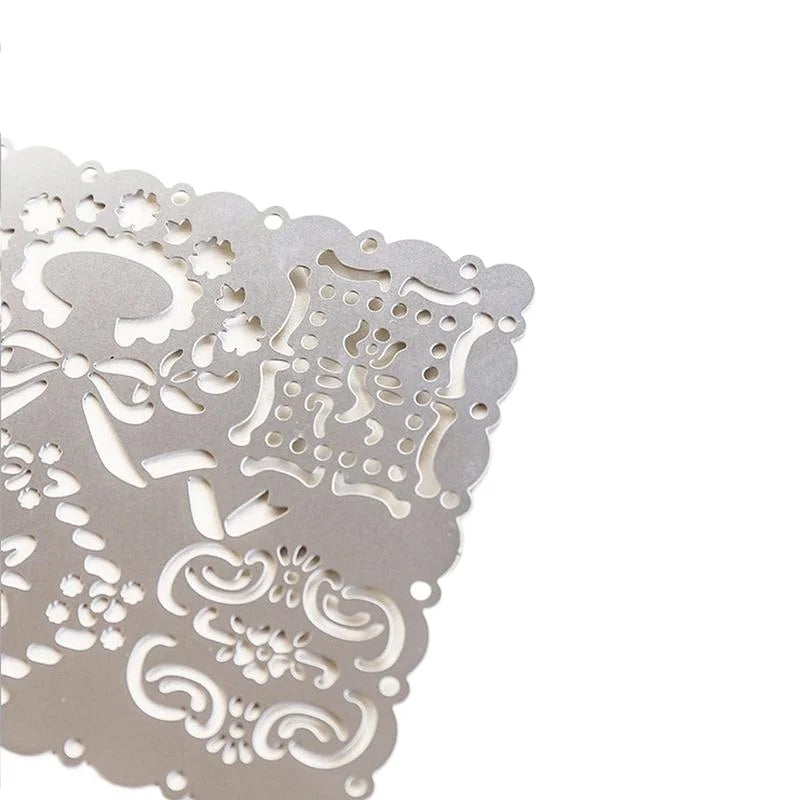 Lace Hollow-Out Drawing Template Ruler – Zinc Alloy Stencil Drawing Stencil Ruler Babs