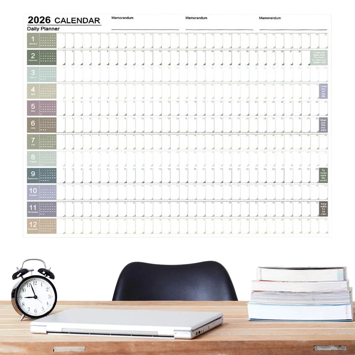 2026 Large Wall Calendar Poster with Stickers | Home & Office Wall Calendar Planner Babs