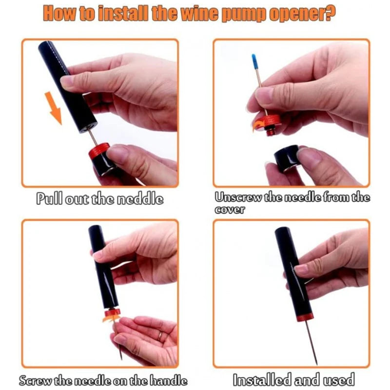 Air Pressure Pump Wine Bottle Opener – Portable Corkscrew Wine Bottle Opener Babs