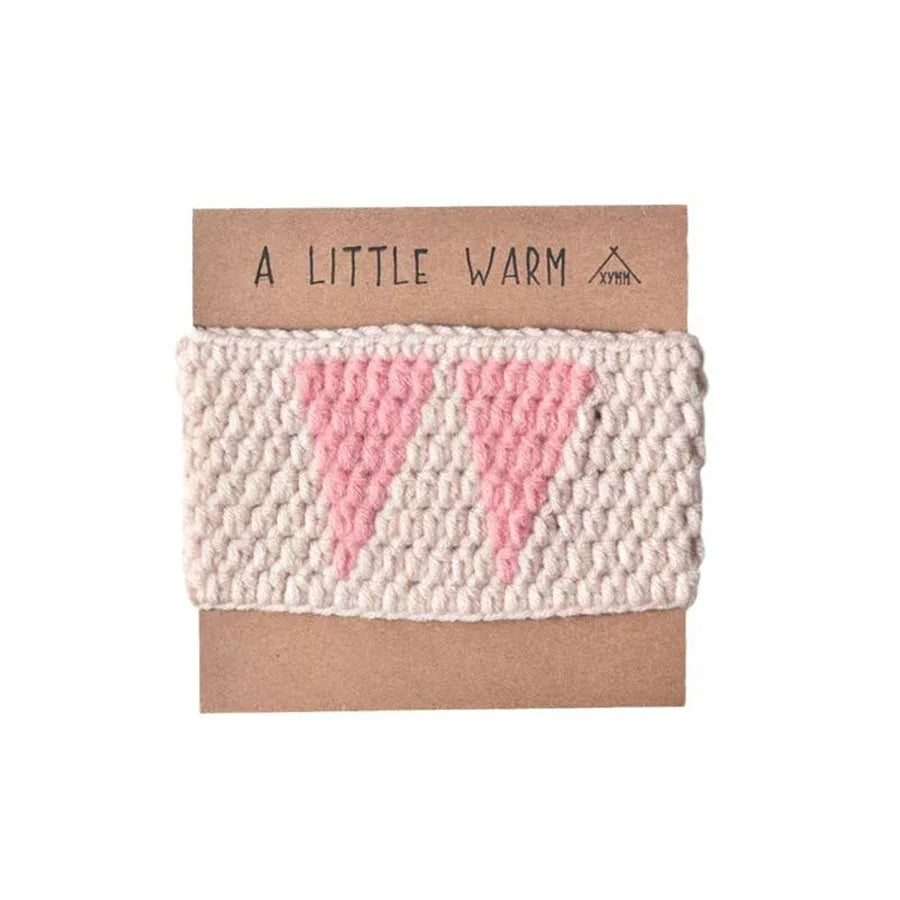 Hand-Knitted Wool Cup Sleeve – Heat-Insulating Drink Cover Wool Cup Sleeve Babs pink