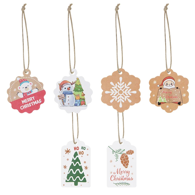 100PCS Christmas Kraft Paper Hanging Gift Tags & Labels Gift Tags Babs