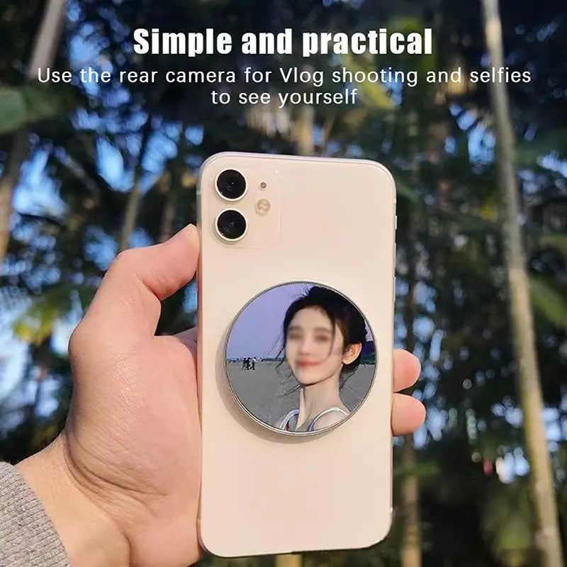 Magnetic Convex Selfie Mirror for Vlogging & Streaming Selfie Mirror Accessory Babs