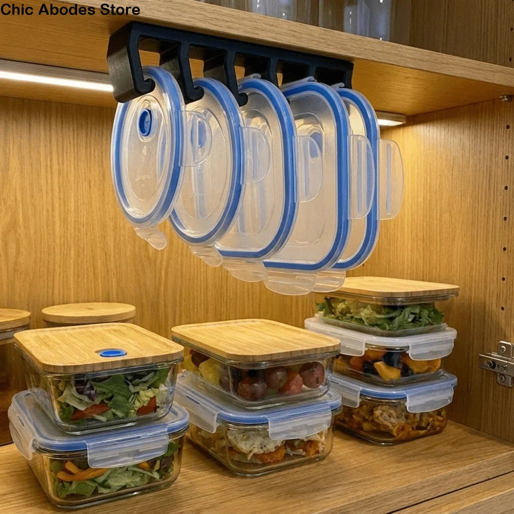 Wall-Mounted Lid Storage Rack – 5-Slot Mold-Resistant Organizer Lid Storage Rack Babs
