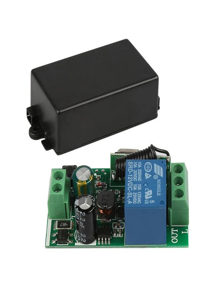 433MHz Wireless Relay Switch Module 1CH – AC 85-250V Universal Wireless Relay Module Babs black China Mainland
