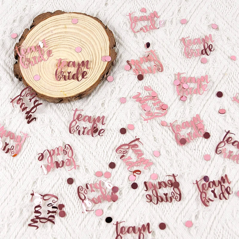 Rose Gold Team Bride Confetti – Bridal Shower Party Decor Party Confetti Decor Babs