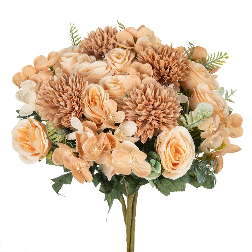 Silk Artificial Roses – Wedding Bouquet & Home Décor (1/5 Pcs) Artificial Silk Flowers Babs