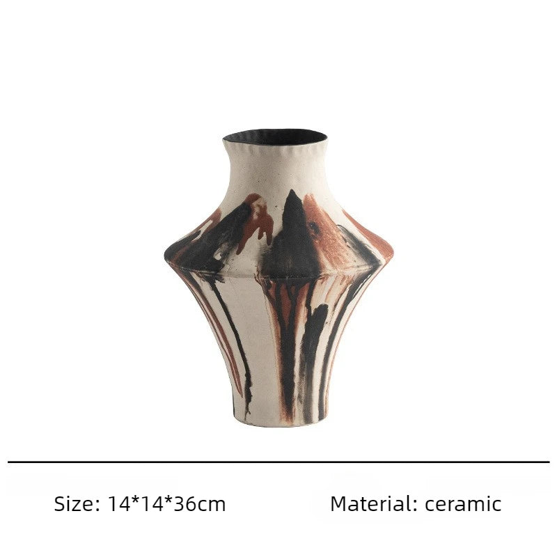 Ceramic Vase – Modern Aesthetic Desktop Flower Bottle Décor Ceramic Decorative Vase Babs H