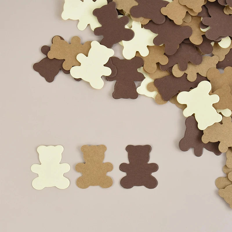 100Pcs Teddy Bear Paper Confetti – Baby Shower & Birthday Party Party Confetti Babs