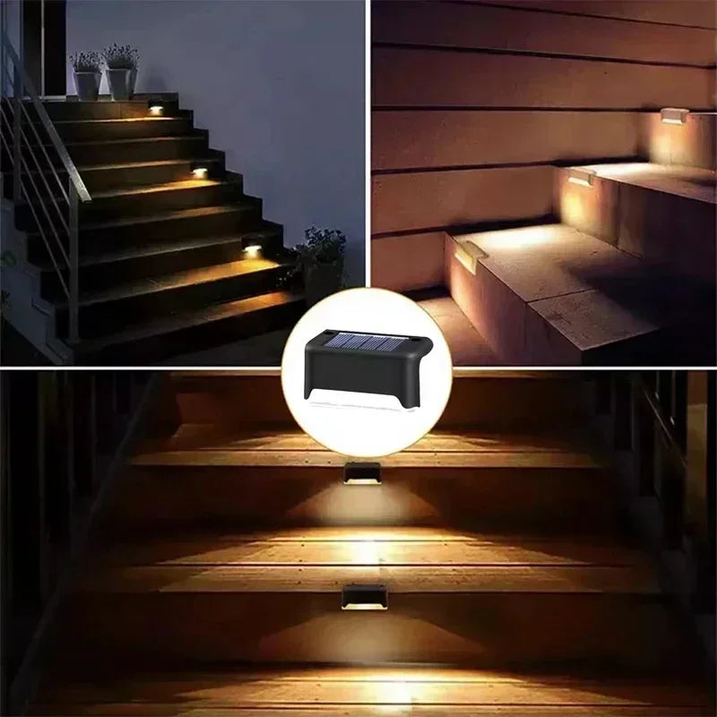 Solar LED Step Lights Outdoor Waterproof Deck & Stair Lamp Solar Step Light Babs