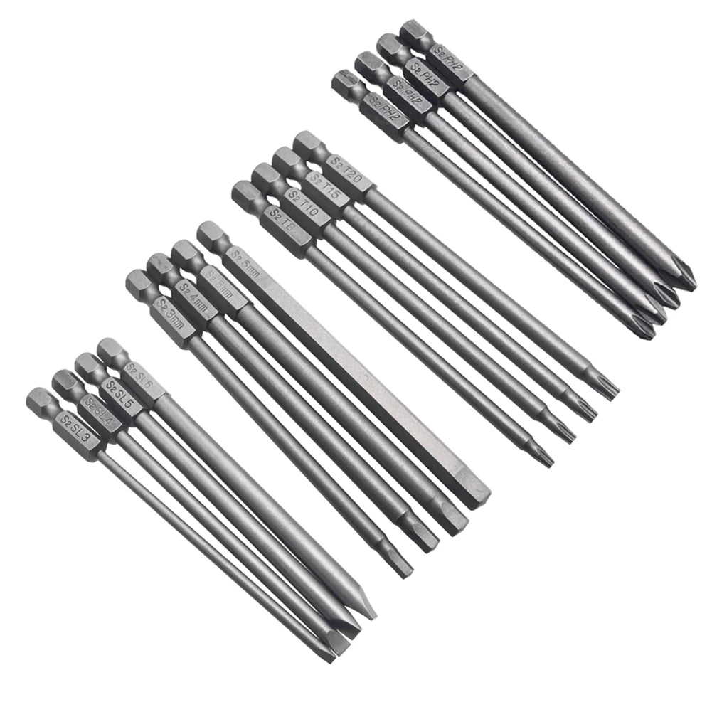 4-Piece Magnetic Screwdriver Bit Set – 1/4" Hex Shank Alloy Steel Screwdriver Bit Set Babs