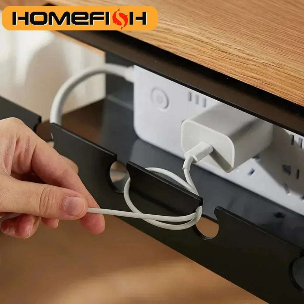 Under-Desk Cable Management Tray with Power Socket Organiser Cable Management Tray Babs