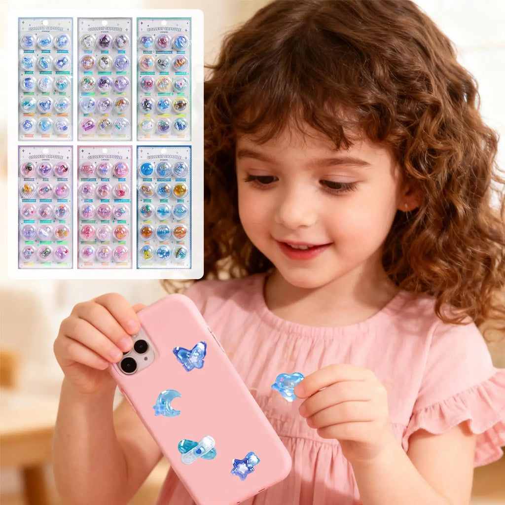 3D Kawaii Stickers – Sweets, Fruit & Ice Cream PVC Set (10pc) Decorative Craft Stickers Babs