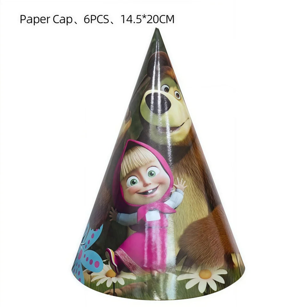Bear Theme Kids Birthday Party Kit – Plates, Cups & Balloons