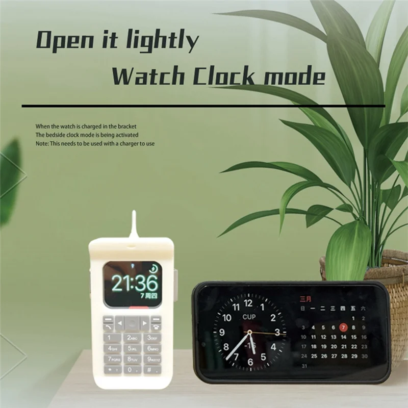 Silicone Apple Watch Charging Dock – Retro Computer Pattern Watch Charging Dock Babs