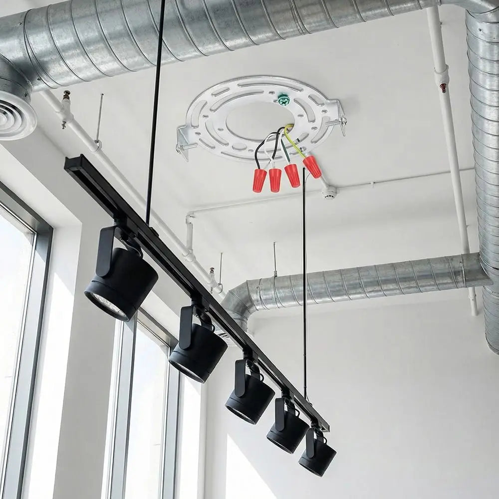 4.5" Round Ceiling Light Mounting Bracket | Galvanized Steel Light Mounting Bracket Babs