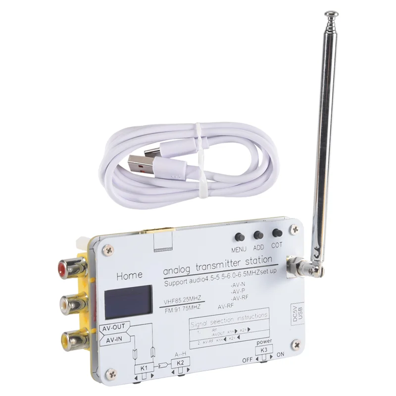 Analog TV Signal Transmitter OLED Display – Global TV Compatible TV Signal Transmitter Babs