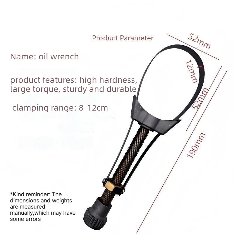 Adjustable Steel Belt Oil Filter Wrench – Universal Car Tool Oil Filter Wrench Babs