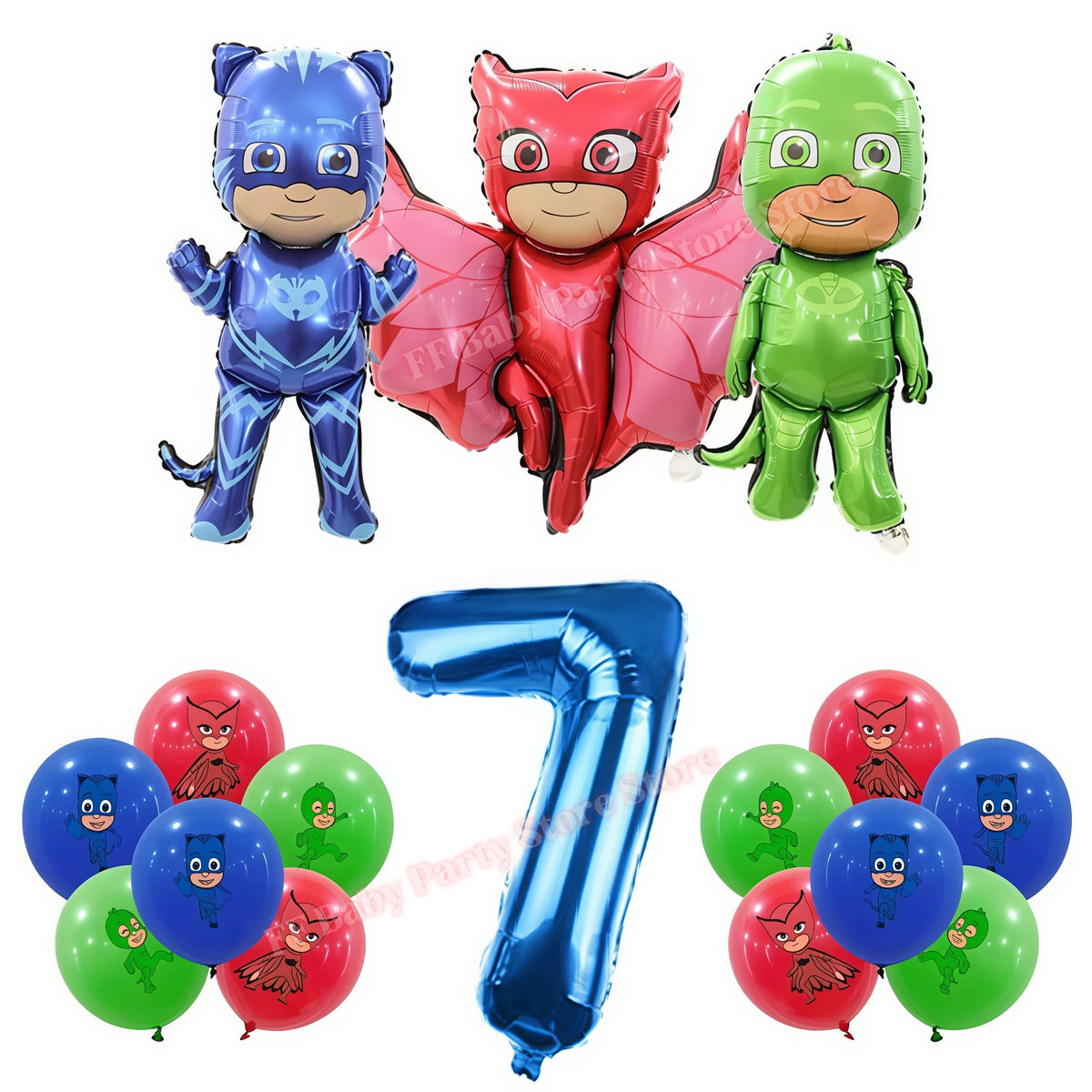 Superhero Birthday Party Supplies – Plates, Cups, Balloons & Banner Party Decoration Set Babs 22pcs Balloons-7