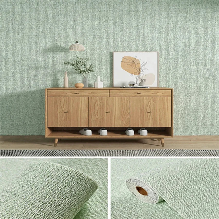 3D Self-Adhesive Wallpaper – Waterproof Wall Panel Decor Self-Adhesive Wallpaper Babs Linen malt color 1000cmx50cm