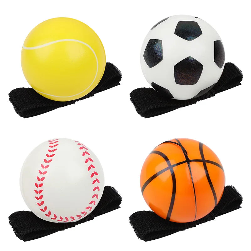 Wrist Strap Bouncy Ball Set – Kids Reaction Training Toy Bouncy Ball Toy Set Babs 4Pcs Set