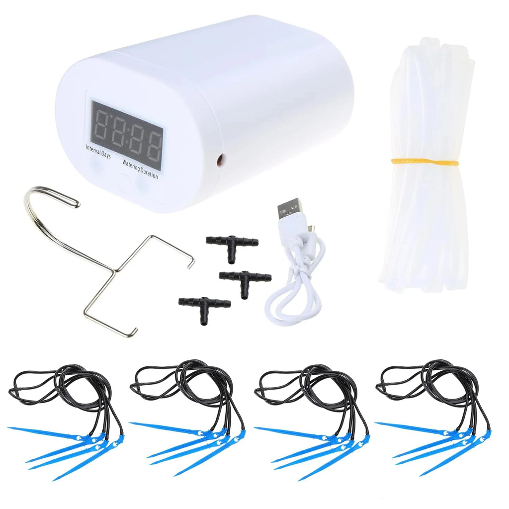 16-Head Automatic Drip Irrigation Kit with Pump Timer Drip Irrigation Kit Babs