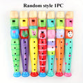 Wooden Cartoon Flute for Beginners – 6-Hole Music Gift Wooden Beginner Flute Babs Random style 1PC