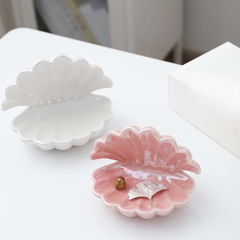 Ceramic Shell Jewelry Storage & Display Tray | Earring Dish Jewelry Storage Tray Babs