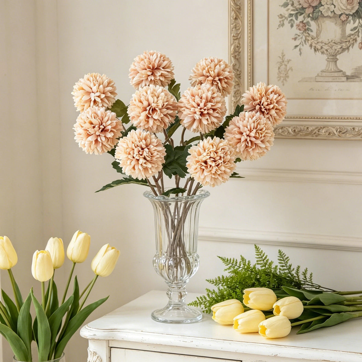 Artificial Silk Chrysanthemum Bouquet – Wedding & Home Décor Artificial Flower Bouquet Babs