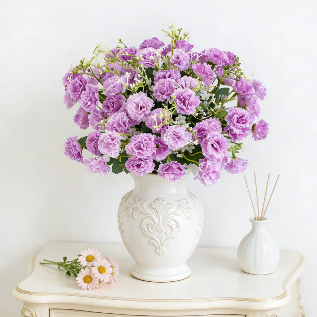 Artificial Silk Carnation Bouquet – Wedding & Home Decor Artificial Flower Bouquet Babs