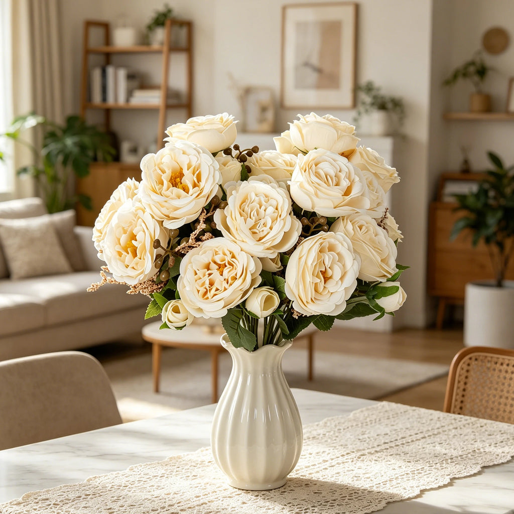 Silk Peony Artificial Flowers for Wedding & Home Décor Artificial Silk Flowers Babs