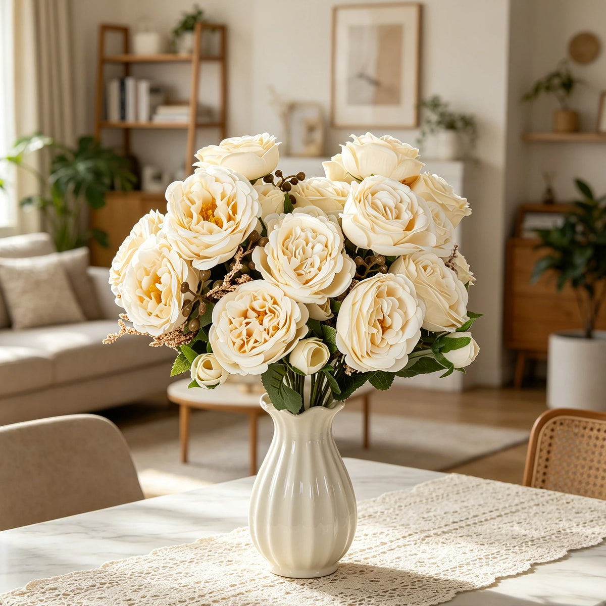 Silk Peony Artificial Flowers for Wedding & Home Décor Artificial Silk Flowers Babs