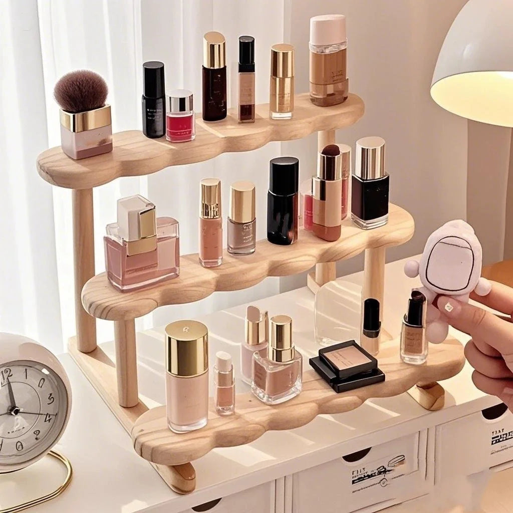 Wooden Display Shelf Riser – Figures, Makeup & Perfume Display Shelf Riser Babs