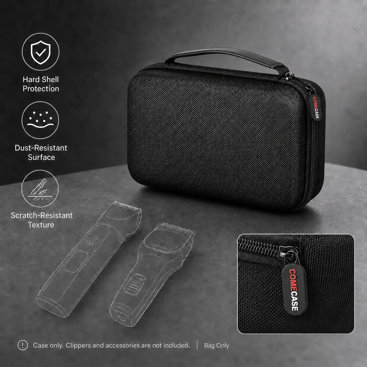 2pc Hair Clipper Case Barber Trimmer Organizer Travel Bag Clipper Organizer Bag Babs