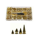 Pyramid Metal Spike Studs Screw-Back Rivets – 80–160 Sets DIY DIY Craft Rivets Babs Golden 80sets